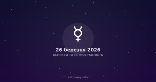 Аспекти Та Ретроградність — 2026 03 26
