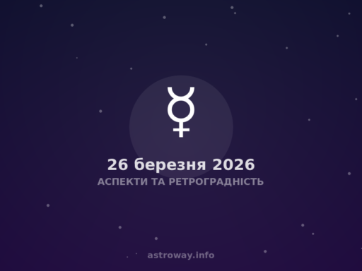 Аспекти Та Ретроградність — 2026 03 26