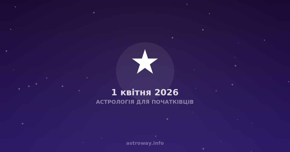 Астрологія Для Початківців — 2026 04 01