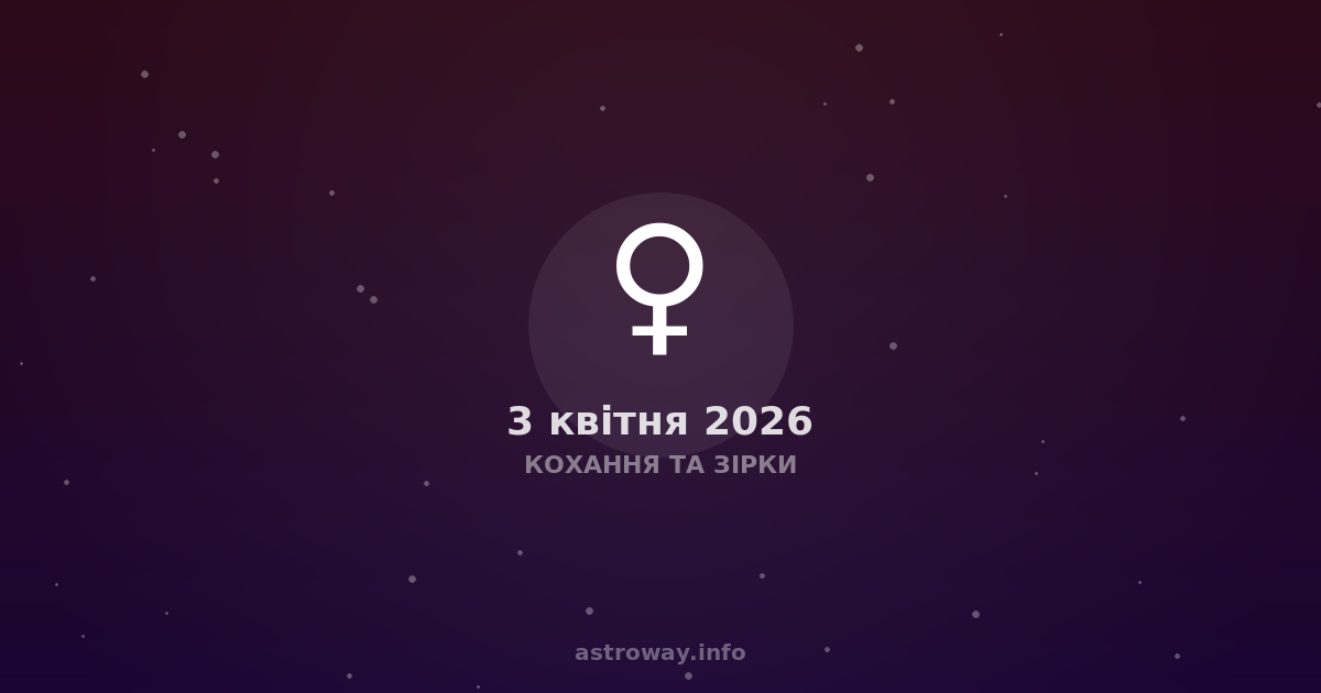 Кохання Та Зірки — 2026 04 03