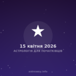 Астрологія Для Початківців — 2026 04 15