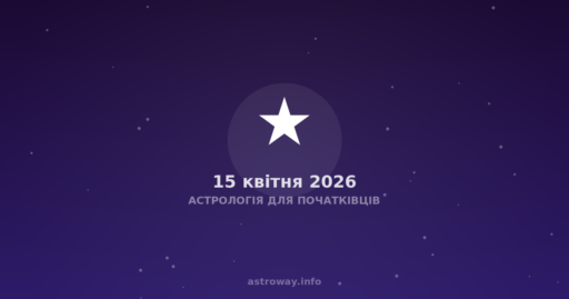 Астрологія Для Початківців — 2026 04 15