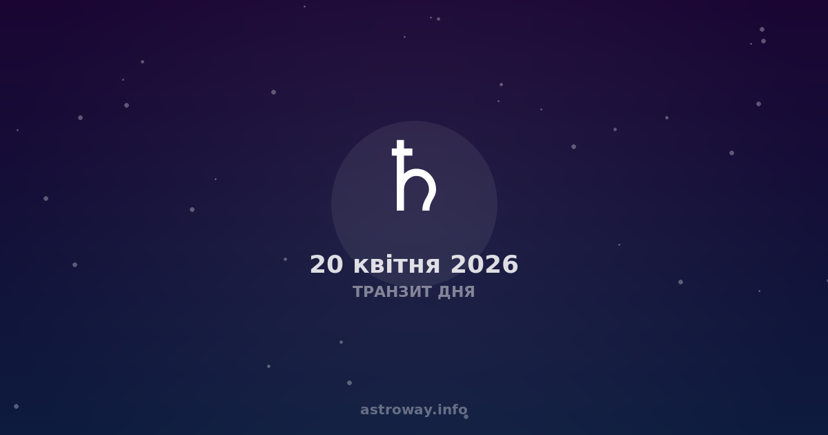 Транзит Дня — 2026 04 20