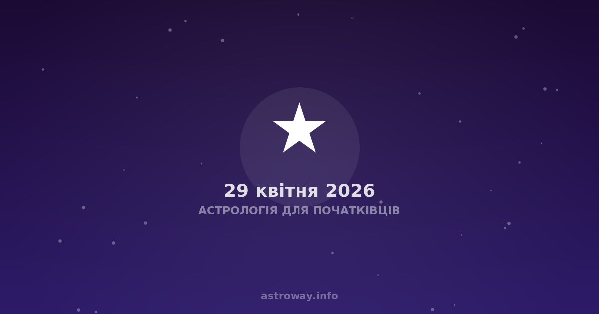 Астрологія Для Початківців — 2026 04 29