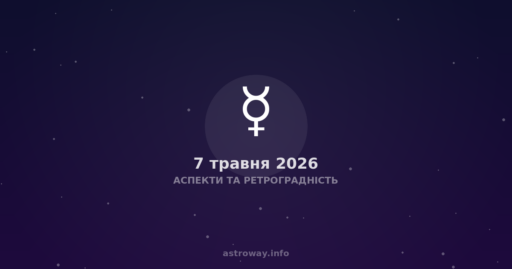 Аспекти Та Ретроградність — 2026 05 07