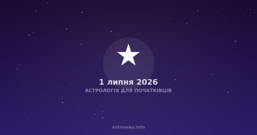 Астрологія Для Початківців — 2026 07 01
