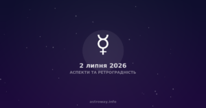 Аспекти Та Ретроградність — 2026 07 02
