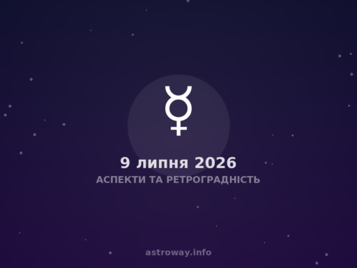 Аспекти Та Ретроградність — 2026 07 09