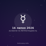 Аспекти Та Ретроградність — 2026 07 16