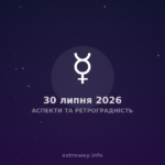 Аспекти Та Ретроградність — 2026 07 30