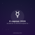 Аспекти Та Ретроградність — 2026 08 06
