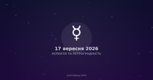 Аспекти Та Ретроградність — 2026 09 17