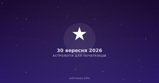 Астрологія Для Початківців — 2026 09 30