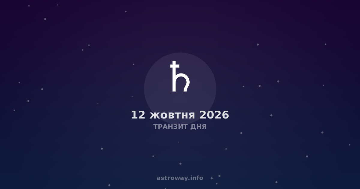 Транзит Дня — 2026 10 12