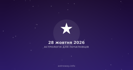 Астрологія Для Початківців — 2026 10 28