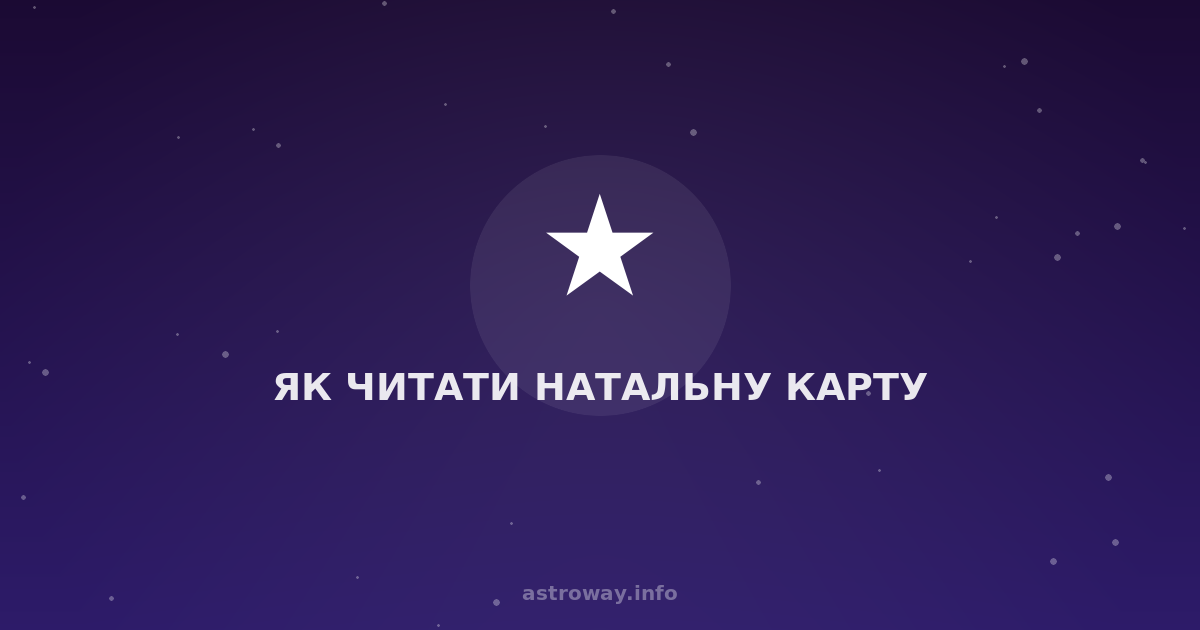 Як Читати Натальну Карту — Astro Way