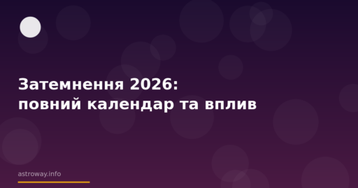 Seo Cover — Затемнення 2026: Повний Календар Та Вплив